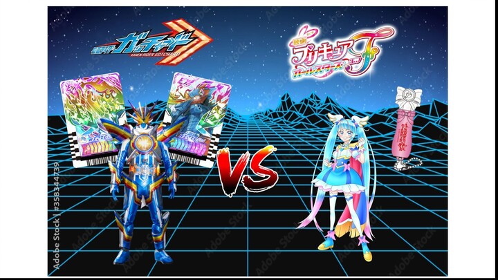 Kamen Rider Gotchard (Rainbow Form) VS Cure Sky (Hirogaru Sky Precure Series - Movie Version)