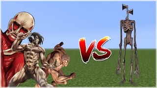 Attack On Titan VS Siren head - Minecraft Bedrock Edition / MCPE