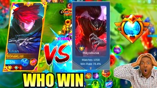 JULIAN VS HAYABUSA HIGH WIN RATE | WHO WIN | MOBILE LEGEND