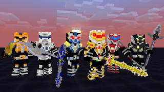 Kakek kembali, saat Minecraft bertemu Armor Warrior: tampilan skin MC Armor Warrior - Edisi 1