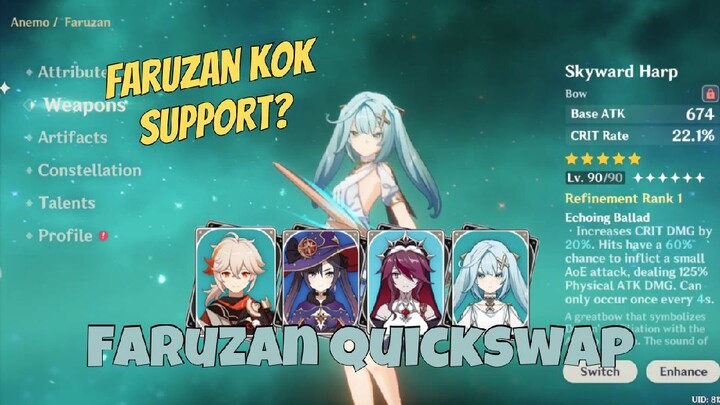 FARUZAN DPS QUICKSWAP, Faruzan kok Support | Genshin Impact Indonesia