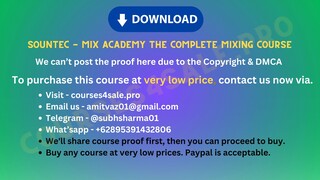 [https://Courses4sale.pro]SOUNTEC - Mix Academy The Complete Mixing Course