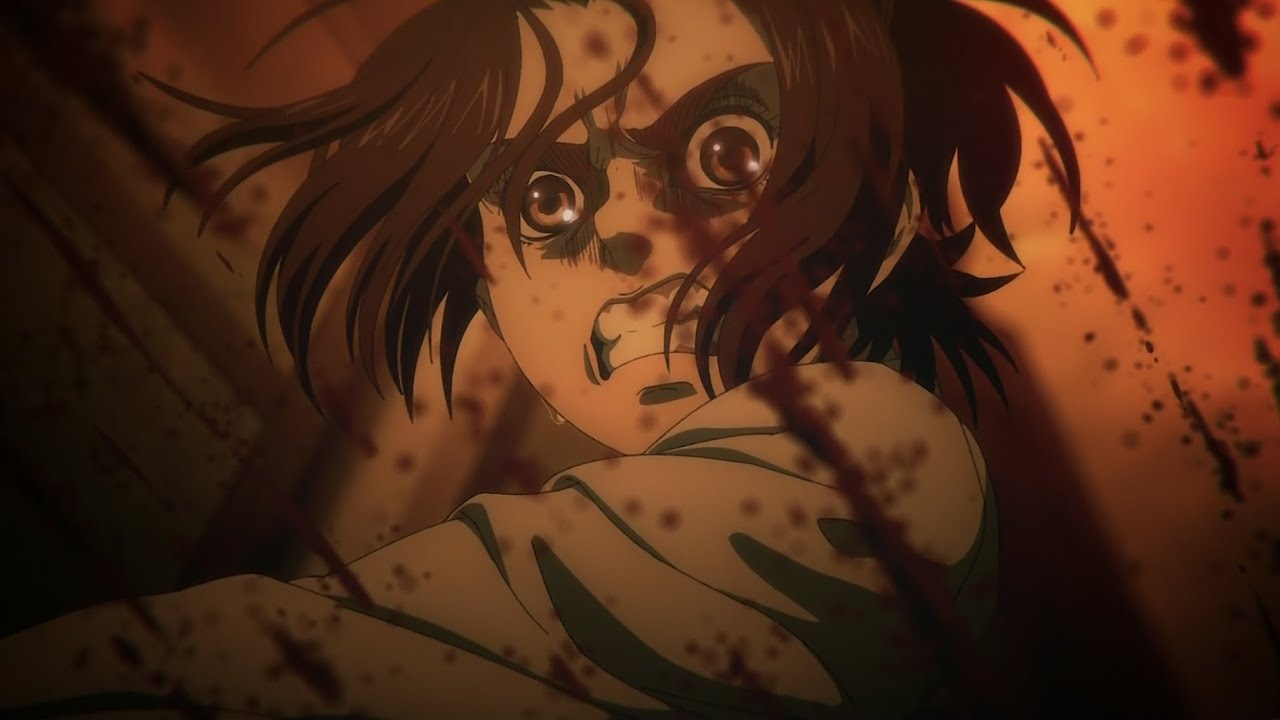 Gross death moment that is the man who killed Grisha's sister Faye, Attack  On Titan Season 3