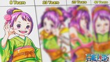 Drawing Otama in 8, 13, 20, 40 Years Old | One Piece