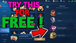 Get FREE "EMOTES"  BATTLE EMOTES TRICKS! ✅ | NEW MOBILE LEGENDS BUGSS