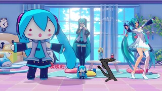 MMD初音未来，无牙仔跳舞，FUFU跟着无牙仔学跳舞