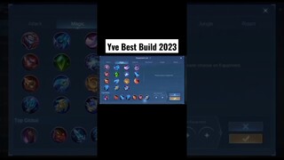 YVE BEST BUILD 2023 | TOP 1 GLOBAL YVE BUILD | #shorts #mlbb #mobilelegends