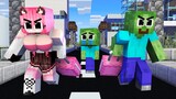 Monster School : Poor Family Zombie and Rich Herobrine Stepfather - Sad Story - Minecraft Animation