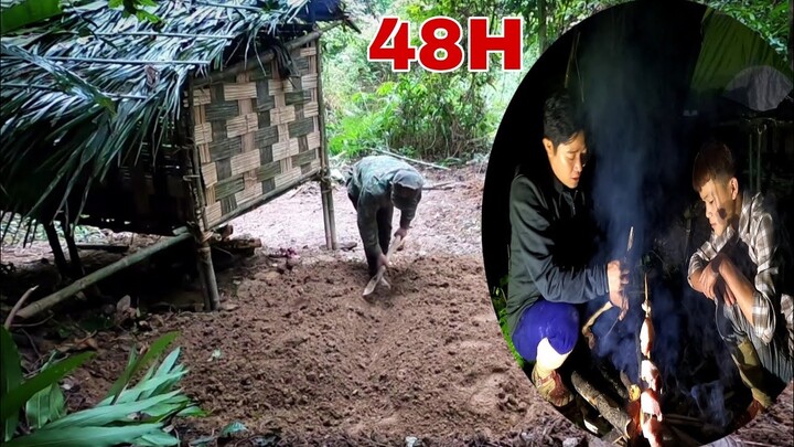 Hành Trình 48H sống Trong Rừng , Săn Đêm suốt Con suối Tìm kiếm Thức ăn