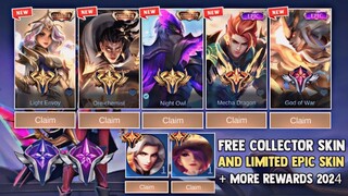 NEW EVENT 2024! FREE COLLECTOR SKIN AND LIMITED EPIC SKIN + REWARDS! FREE SKIN! | MOBILE LEGENDS