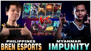 Philippines BREN ESPORTS vs. Myanmar IMPUNITY ESPORTS in Rank ~ Mobile Legends