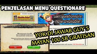 NXB NV || PENJELASAN MENU QUESTIONARE • YOK KITA JAWAB 24 PERTANYAAN INI MAYAN DAPAT 100 SB