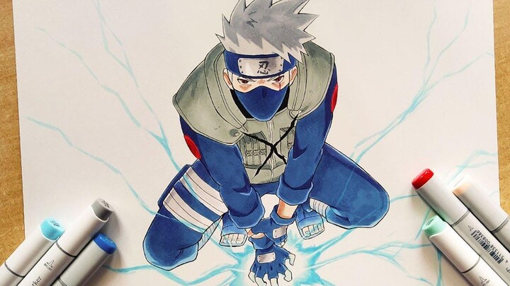 วิธีการวาด Kakashi Hatake - Naruto Shippuden ทีละขั้นตอนการสอน
