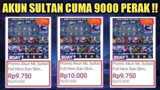 GAK MASUK AKAL ! AKUN SULTAN CUMA 9000 PERAK !! SKIN ADA RATUSAN, LANGSUNG BELI SEKARANG !