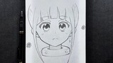 Easy anime sketch | how to draw cute anime easy step-by-step
