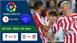 KẾT QUẢ & BẢNG XẾP HẠNG VÒNG 3 VÔ ĐỊCH TÂY BAN NHA LALIGA 22/23, LỊCH THI ĐẤU VÒNG 4