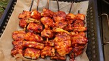 Spicy Korean chicken skewers (Dak-kkochi: 닭꼬치)
