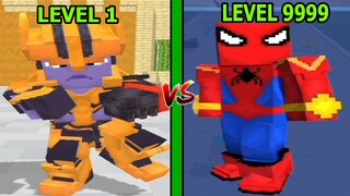 Minecraft Kết Hợp siêu anh hùng người nhện đại chiến thanos găng tay vô cực - Top game android ios