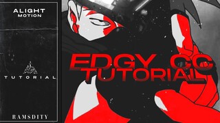 Edgy Red CC Tutorial | Alight Motion AMV Tutorial