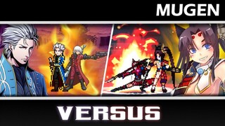 Dante X Vergil VS Karen Tachibana X Ushiwakamaru