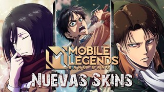 Consigue las 3 SKINS de SHINGEKI NO KYOJIN/Mobile Legends x Attack on Titan