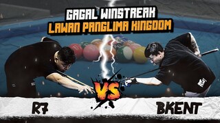 BY ONE VS PANGLIMA KINGDOM DI MEJA BILLIARD !!! 8 BALL R7 VS BKENT