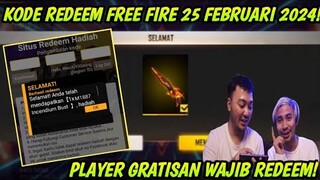 KODE REDEEM FREE FIRE TERBARU 25 FEBRUARI 2024 HARI INI | KODE REDEEM FF TERBARU 25 FEBRUARI 2024