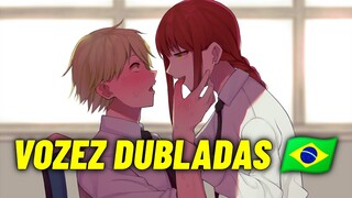 As vozes do Denji e da Makima DUBLADAS 🇧🇷 | chainsaw man dublado episódio 1