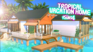 TROPICAL VACATION HOME 🌴 | Stop Motion Build | No CC | Sims 4