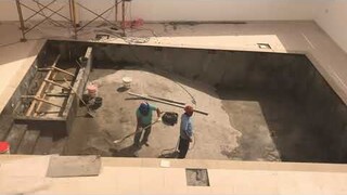 Pool construction time lapse at MHM house