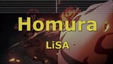 Karaoke♬ Homura - LiSA 【No Guide Melody】 Demon Slayer