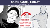 GIMANA KALO GOJO POSE GINI?! 🤔 | GOJO SATORU FANART | SPEEDPAINT | JUJUTSU KAISEN | PART 1