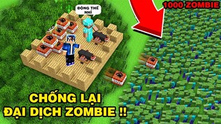 Mình Đã Thức Đêm Chống Lại Đại Dịch Zombie | Bằng Cách Dùng TNT | TRONG MINECRAFT PE..!!