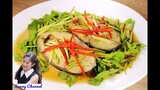 ปลาอินทรีย์นึ่งซีอิ๊ว : Steamed King Mackerels with Soy Sauce l Sunny Thai Food