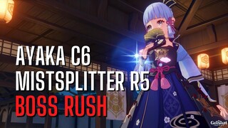 Ayaka C6 / Mistsplitter R5 Boss Rush - [Genshin Impact]