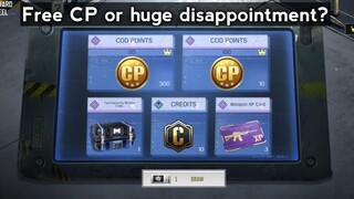 Huge disappointment on the name of free CP😖 (CP reward wheel)