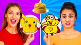 THỬ THÁCH VẼ BÁNH KẾP! Tự Làm Bánh Kếp Minion Spongebob Emoji Trong 24 Giờ!