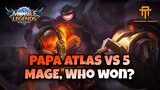 [𝐓𝐀] Papa Atlas Full Senyum Liat Musuh Mage Semua :v | Highlight Mobile Legends