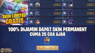 BEBAS PILIH SKIN TIME LIMITED GRATIS & CARA DAPAT SKIN PERMANENT HANYA DENGAN 25 COA - MOBILE LEGEND