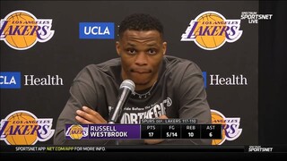 Russell Westbrook says Lakers need to keep "plugging away" & finding ways to "pick each other up"