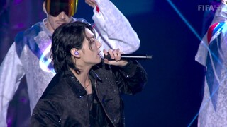 Jung Kook from BTS performs 'Dreamers' at FIFA World Cup opening ceremony