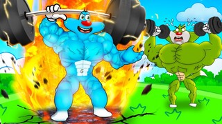 Roblox Oggy Become Super Strong In Gym League With Jack