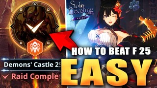 HOW TO BEAT DEMONS CASTLE F 25!!!! Workshop of Briliant Light Guide! [Solo Leveling Arise]
