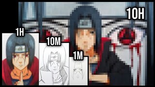 Drawing CHALLENGE | 1M 10M 1H 10H | UCHIHA ITACHI [ Naruto Shippuden ]