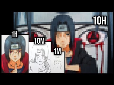 Drawing CHALLENGE | 1M 10M 1H 10H | UCHIHA ITACHI [ Naruto Shippuden ]