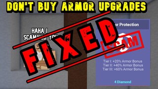 (Fixed) Armor Upgrades Are Worthless Roblox Bed Wars