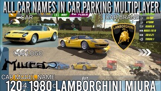 4.8.4.9 Car Names Car Parking Multiplayer