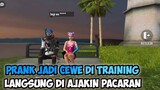 PRANK JADI CEWEK DI MODE TRAINING KETEMU BUAYA DARAT AUTO DI AJAK PACARAN |FREE FIRE INDONESIA
