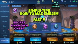 How To Max Emblems Fast | Tips and Tricks mobile legends