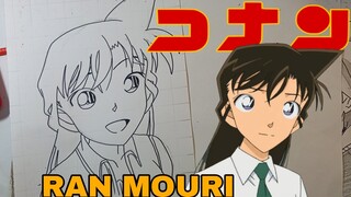 menggambar dari anime detektif conan, RAN MOURI